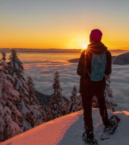 snowshoeing vs cross country sking