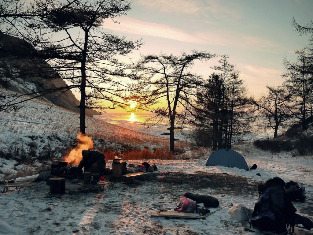 Christmas camping
