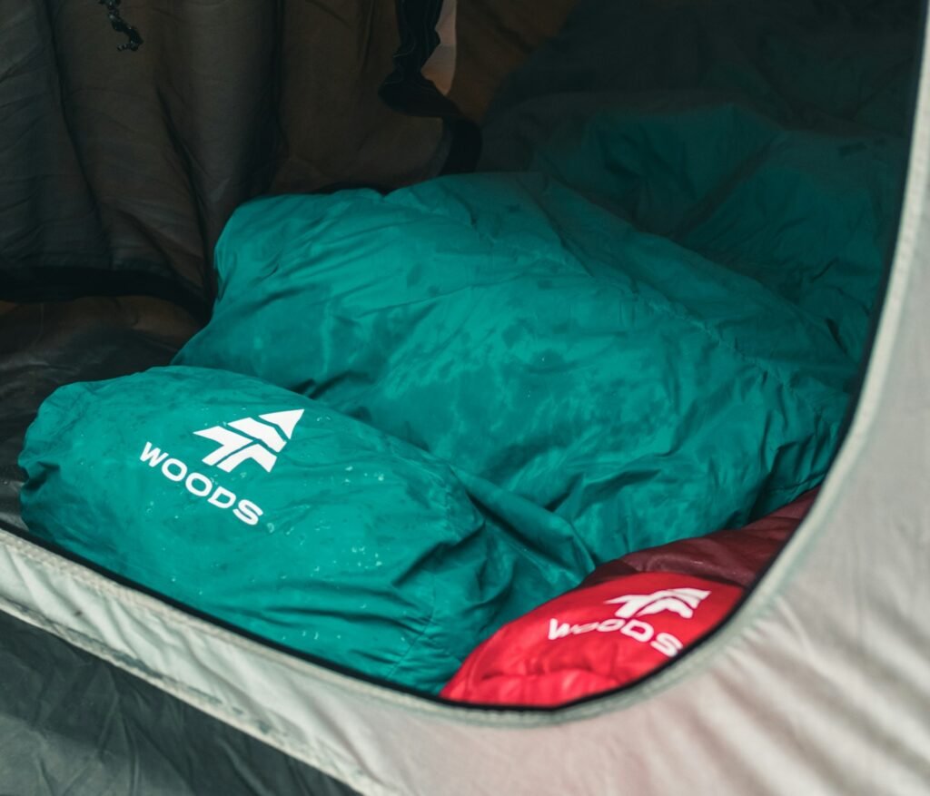 rolled up sleeping bags